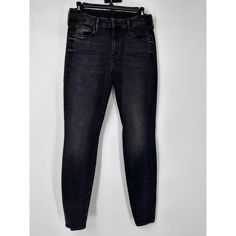 MOTHER Black Mid-Rise Jeans Size 29 - Picture 1 of 3